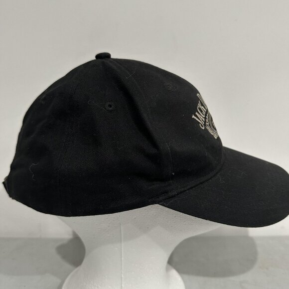 Jack Daniel's Hat Cap Strap Back Black Embroidered Rye Whiskey Advertising Mens - Picture 4 of 7